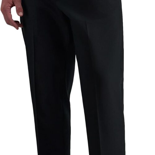 Men’s classic fit khaki pants, no iron.