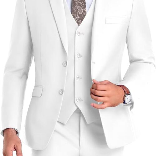 Classic Two-Button Three-Piece Business Tuxedo (With Tie)