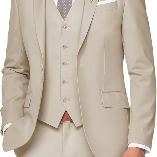 Single-Breasted One-Button Three-Piece Wedding Suit