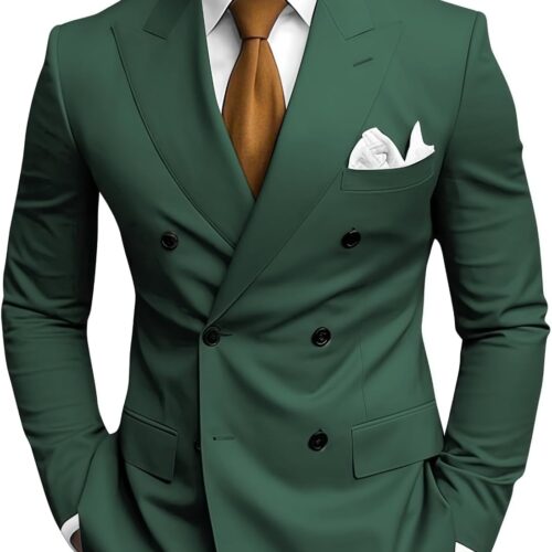 Modern Double-Breasted Two-Piece Suit (Slim Fit)