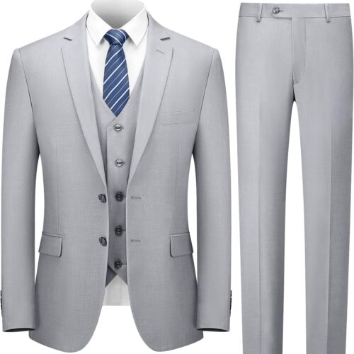 Tailored Three-Piece Business Suit (With Tie)