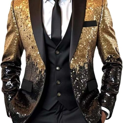 One-Button Sequin Blazer (Business & Party Wear)