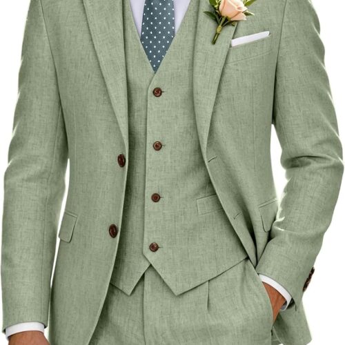 Tailored Linen Three-Piece Suit (Beach & Business Casual)