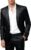 Paisley Print One-Button Two-Piece Party Suit